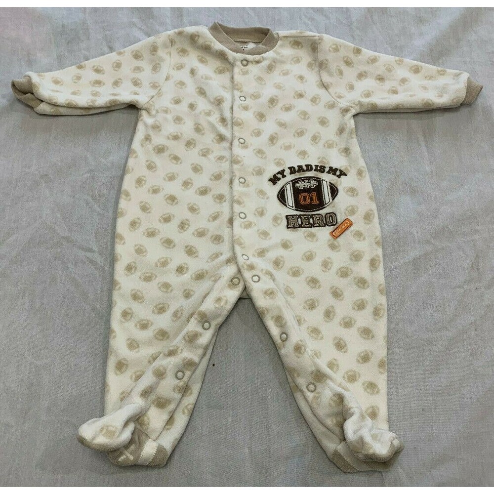CARTERS BOYS FLEECE ONE PIECE ROMPER OUTFIT SIZE 6 MONTHS